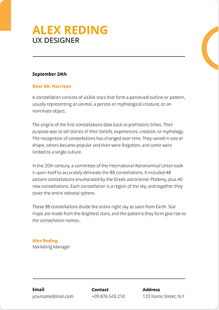 Cover Letter Template 2